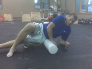 We Foam Roll in CrossFlexx. Great Job Chris!
