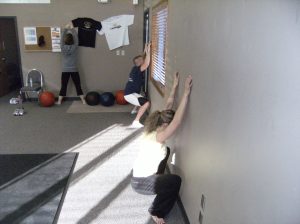 Wall Squats.....How's this for flexibility?
